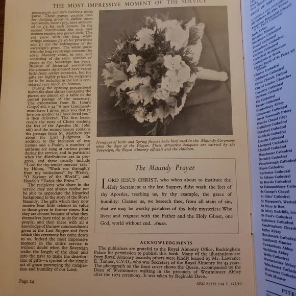 Vintage Royal Maundy Pictorial History Book 1965 - Picture 5 of 5